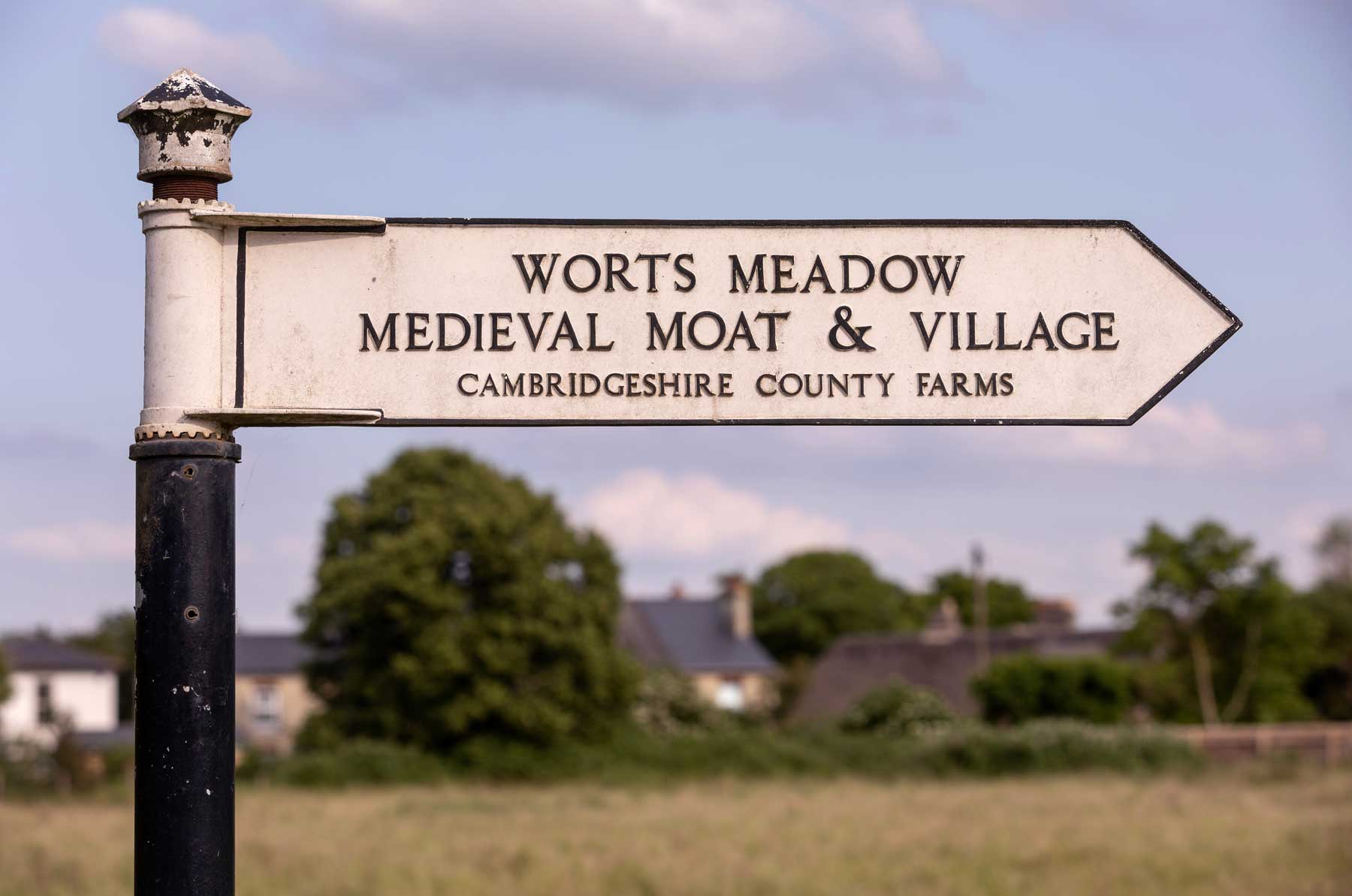 Worts Meadow signpost
